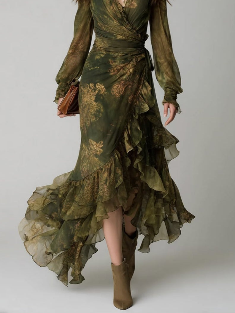 Nayara - Vestido Jardín Esmeralda