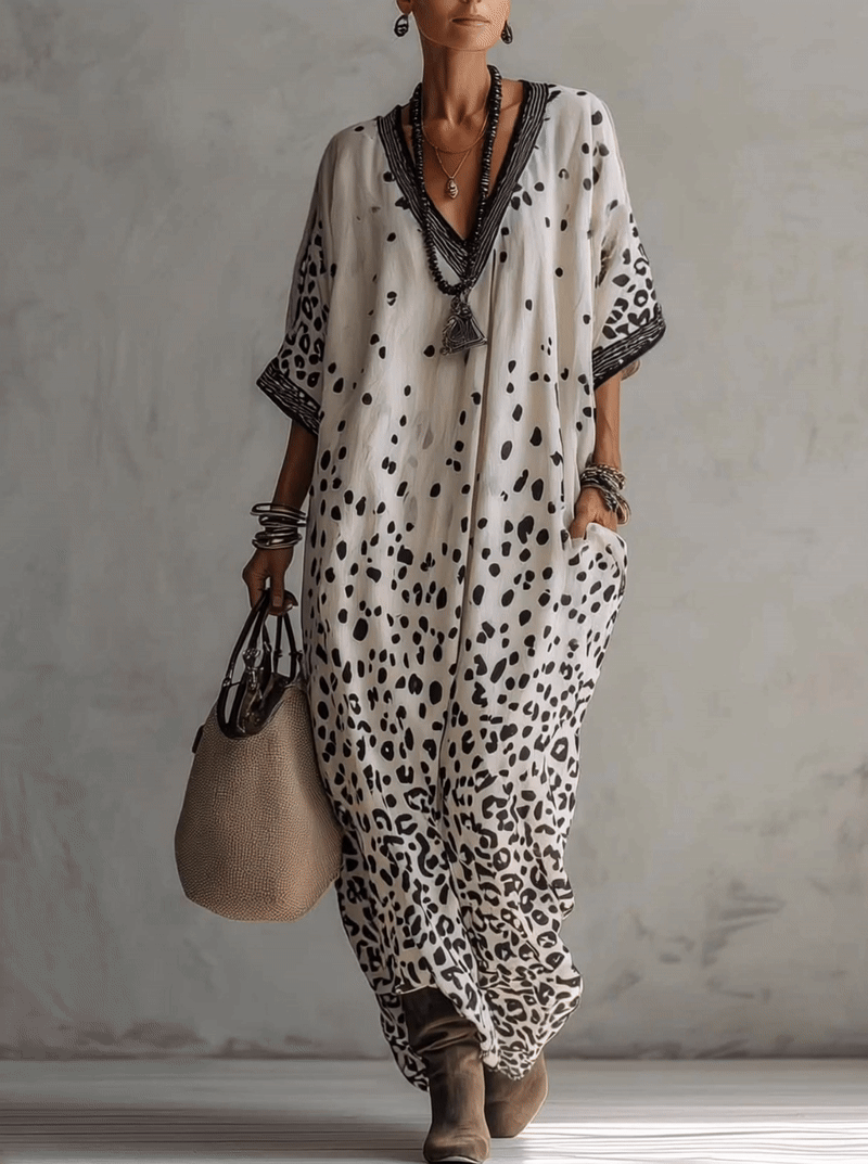Alessia - Vestido fluido animal print