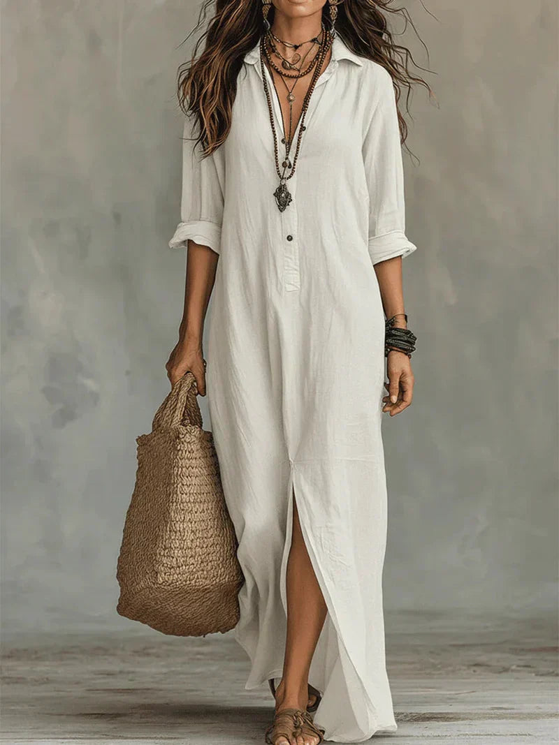 Claire | Vestido maxi elegante con silueta favorecedora