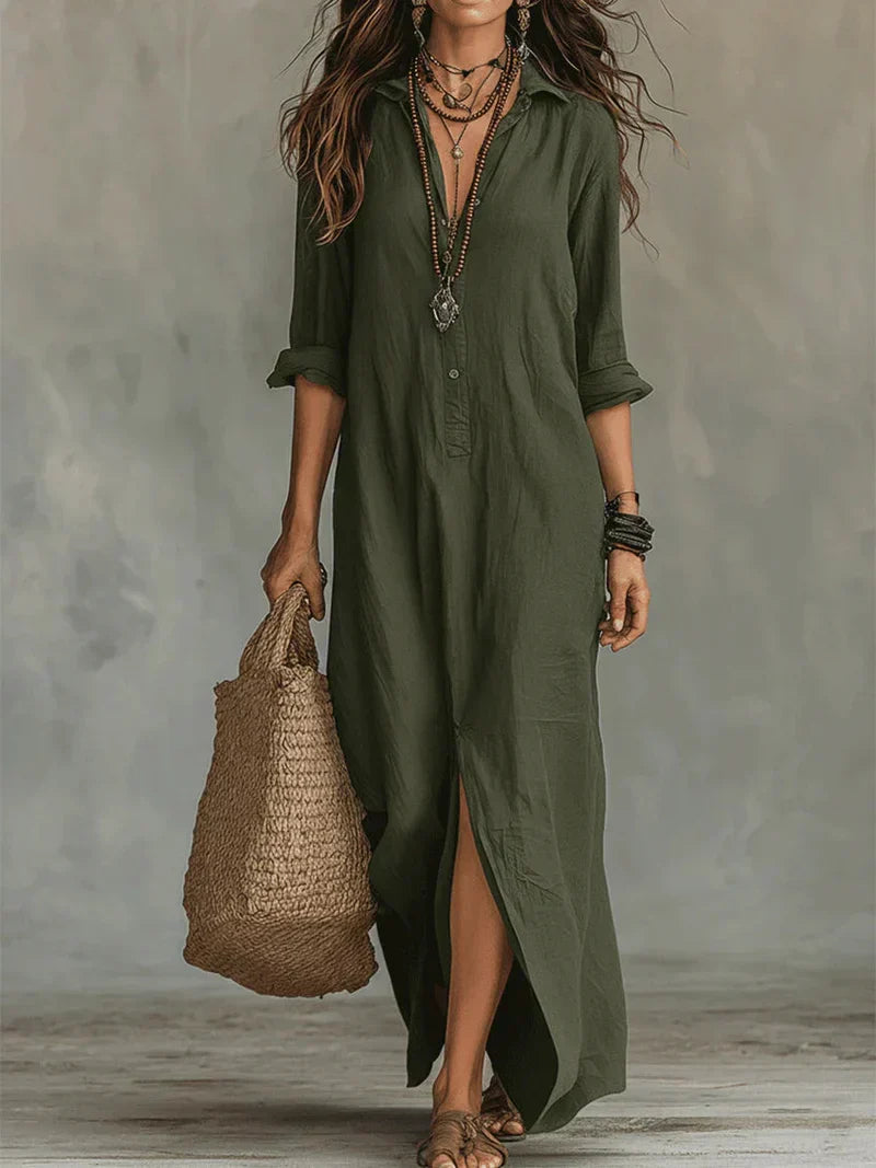 Claire | Vestido maxi elegante con silueta favorecedora