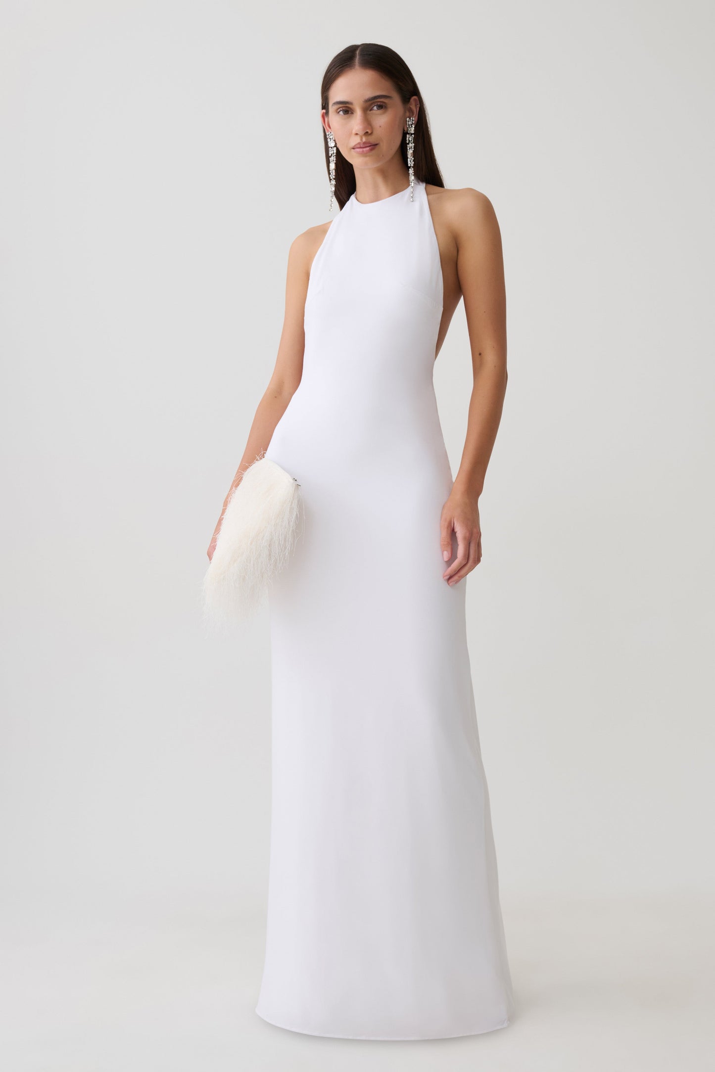Vestido Maxi Halley con espalda en T - Blanco