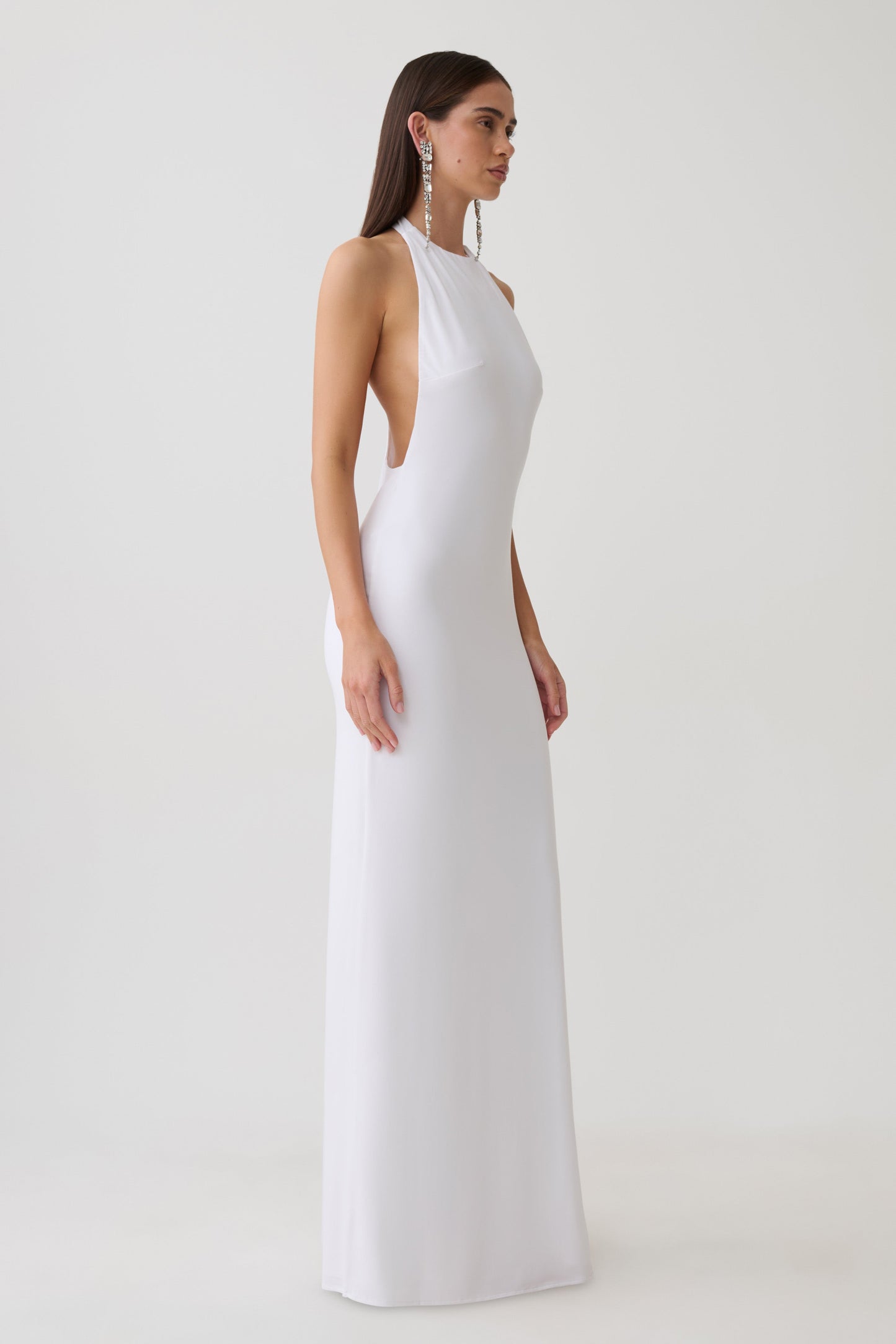 Vestido Maxi Halley con espalda en T - Blanco