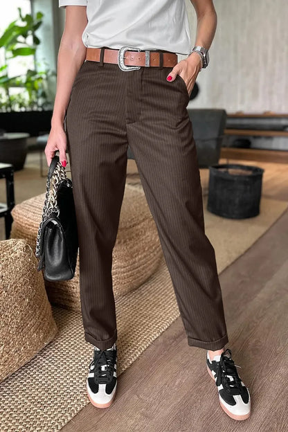 Matilda | Pantalones de rayas elegantes que realzan la figura