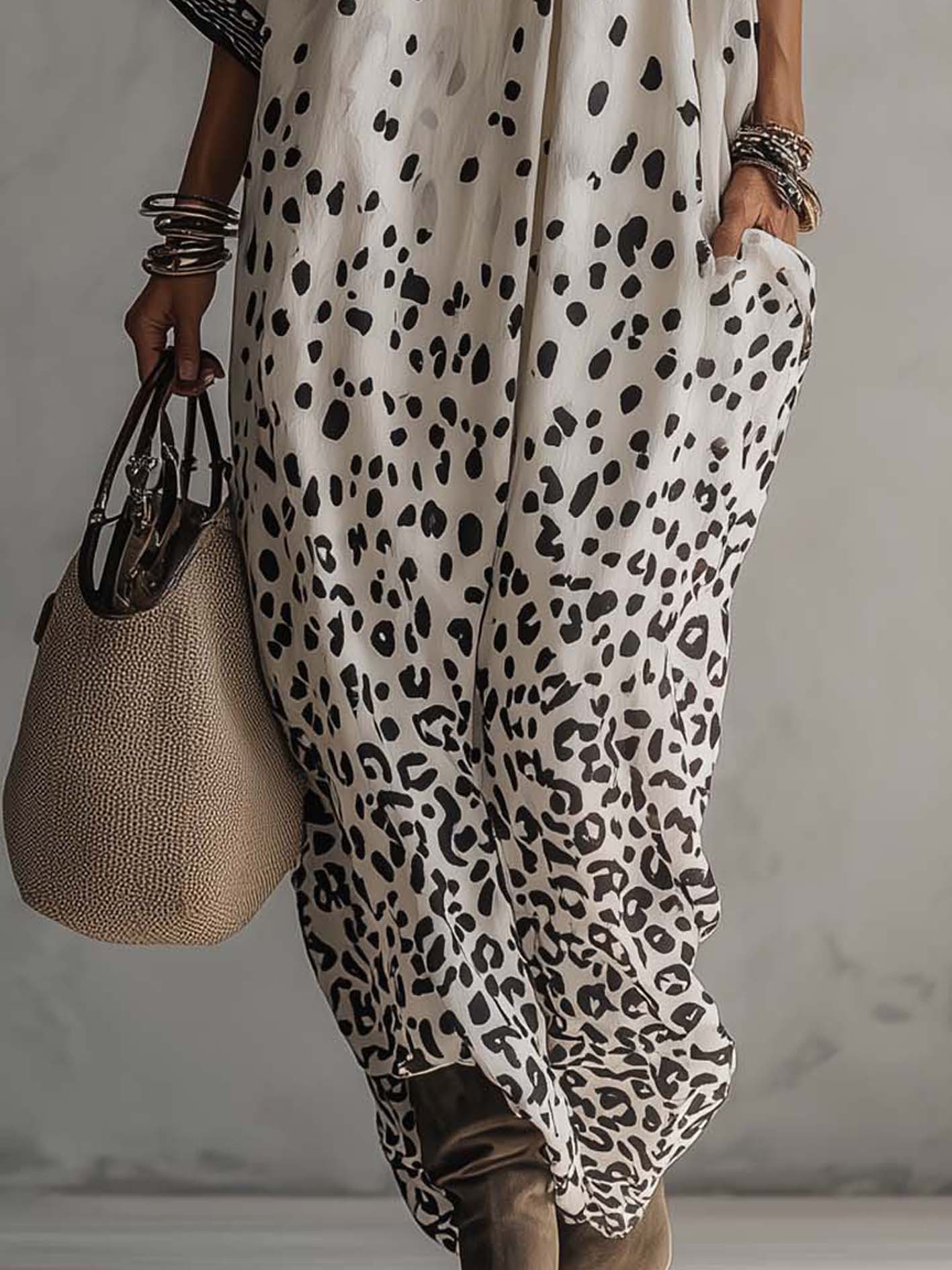 Alessia - Vestido fluido animal print