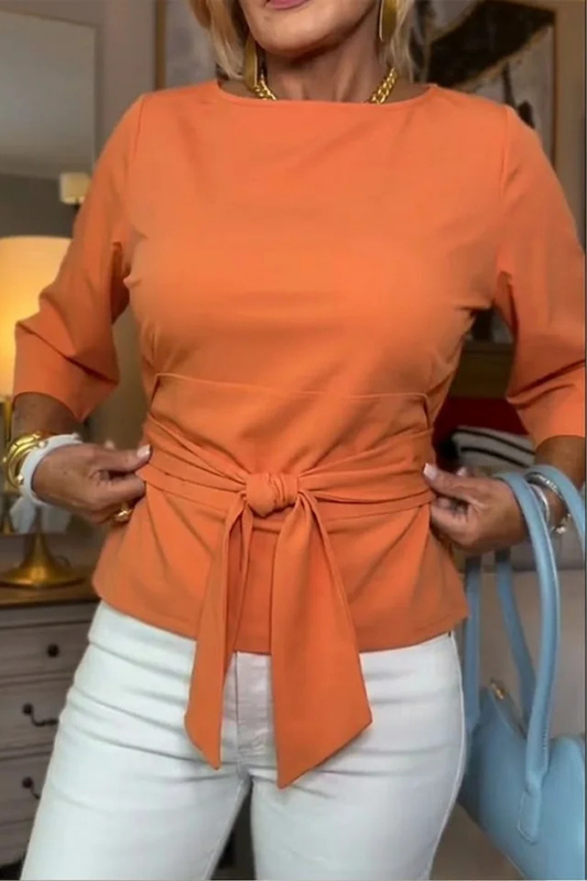 María™ | Top Elegante con Lazo a la Cintura