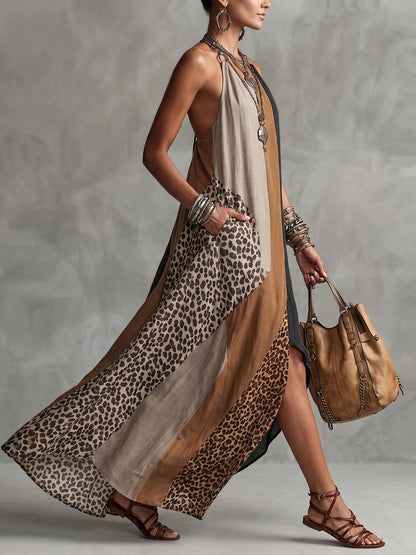 Vega - Vestido Maxi Leopardo Premium