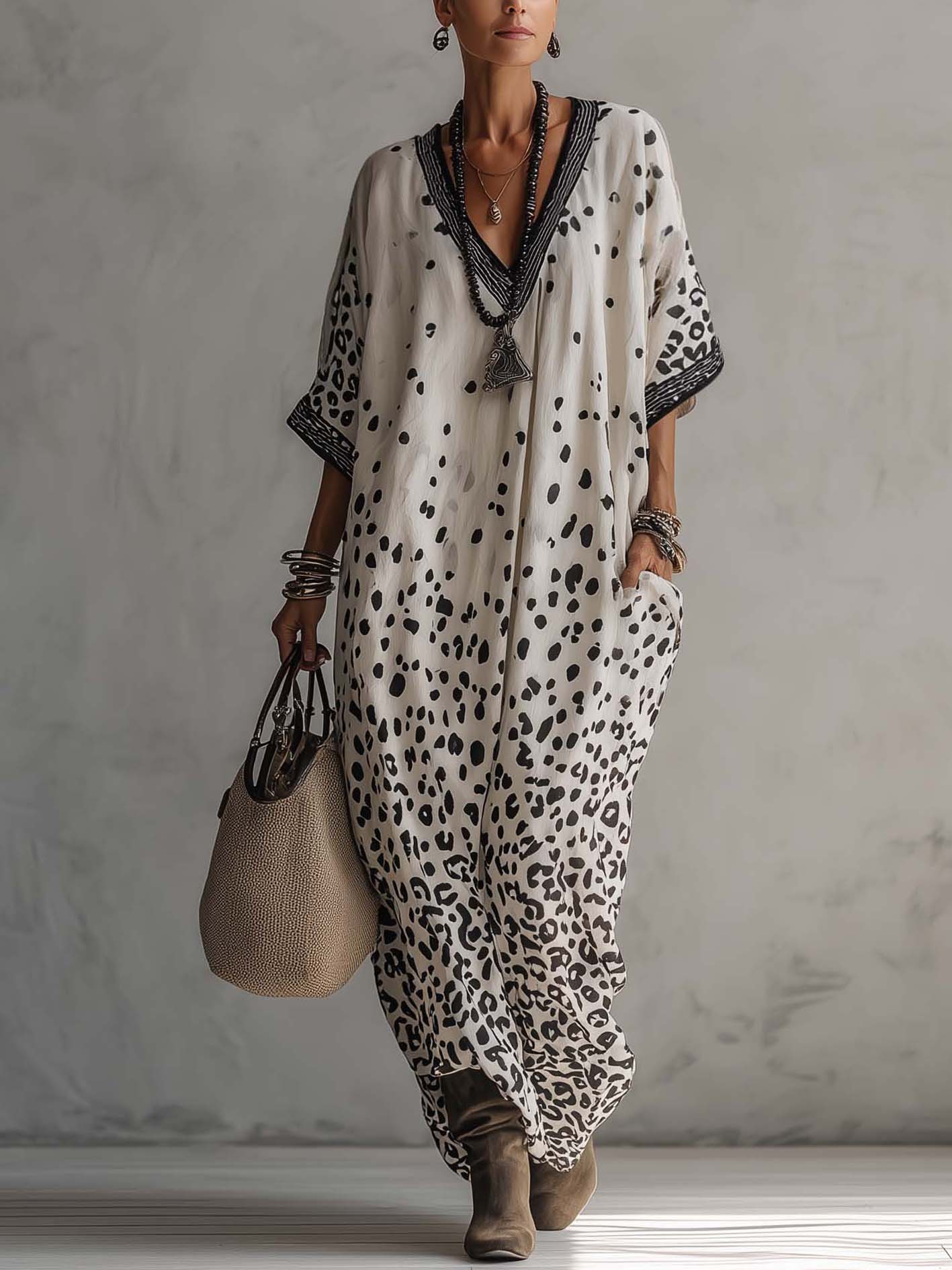 Alessia - Vestido fluido animal print