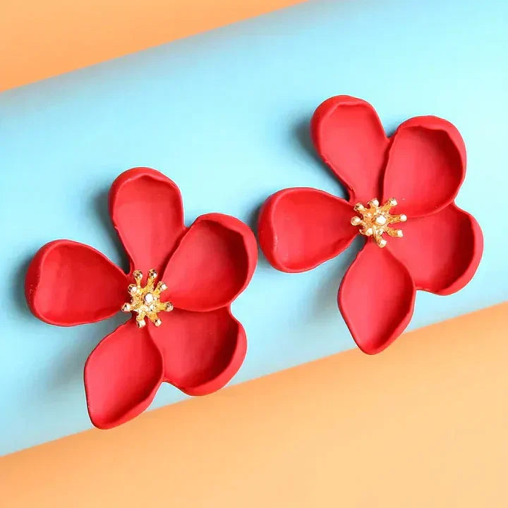 Pendientes de flores doradas