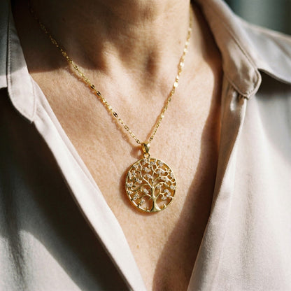 Collar de las Raíces de la Vida en Oro