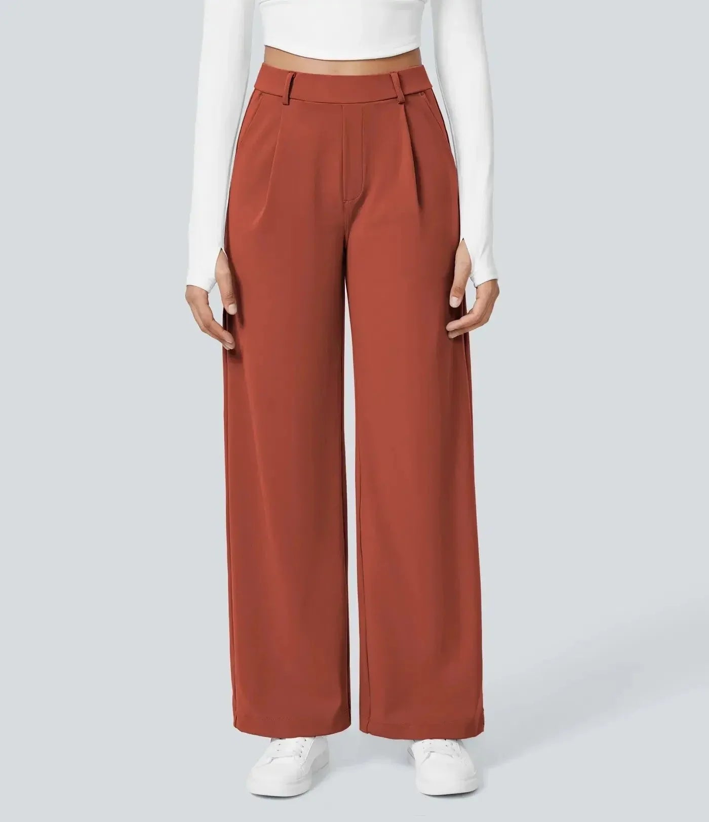 Juliana|Pantalones DayStretch de cintura alta, bolsillos y pierna recta