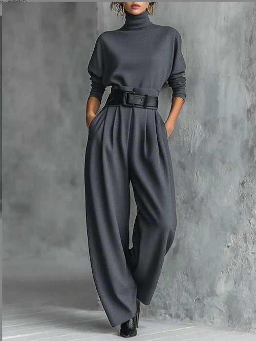 Julia | Conjunto de cuello alto y pantalón recto