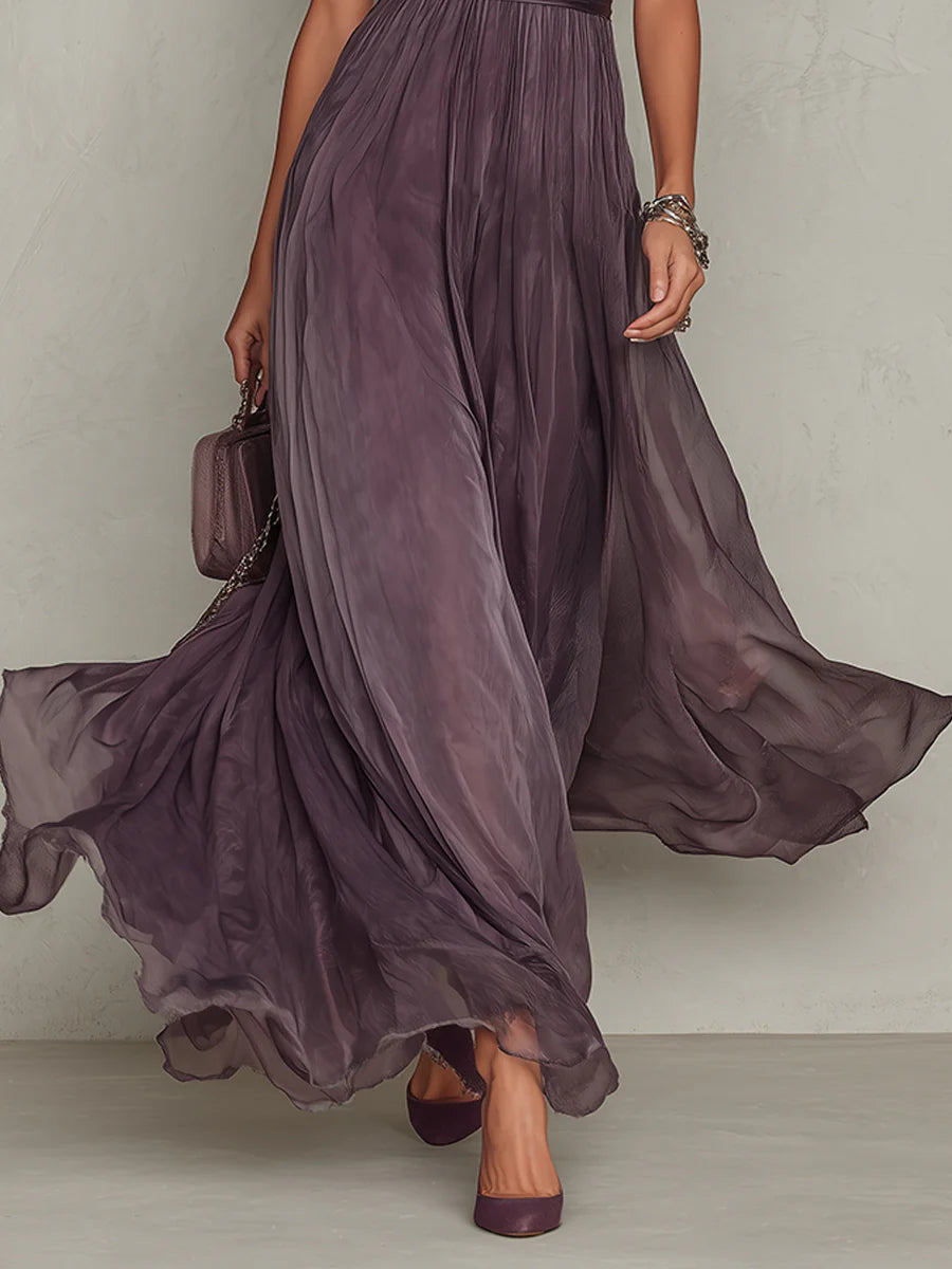 Aurevielle - Vestido maxi elegante de noche