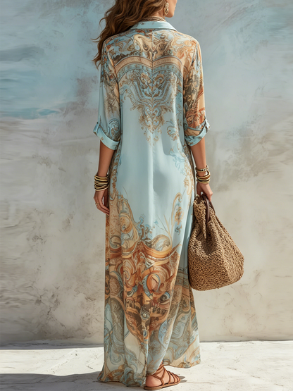 Paulette | Vestido camisero mediterráneo