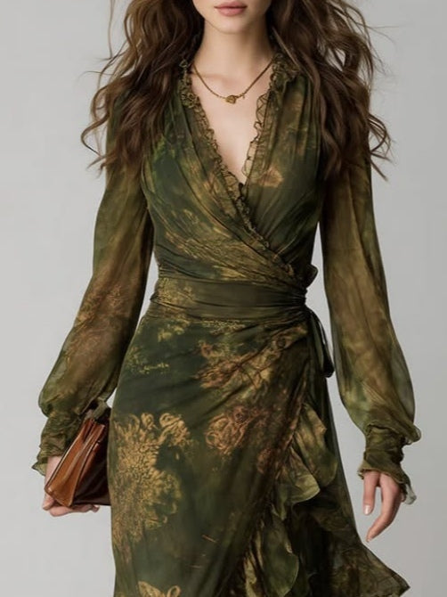Nayara - Vestido Jardín Esmeralda