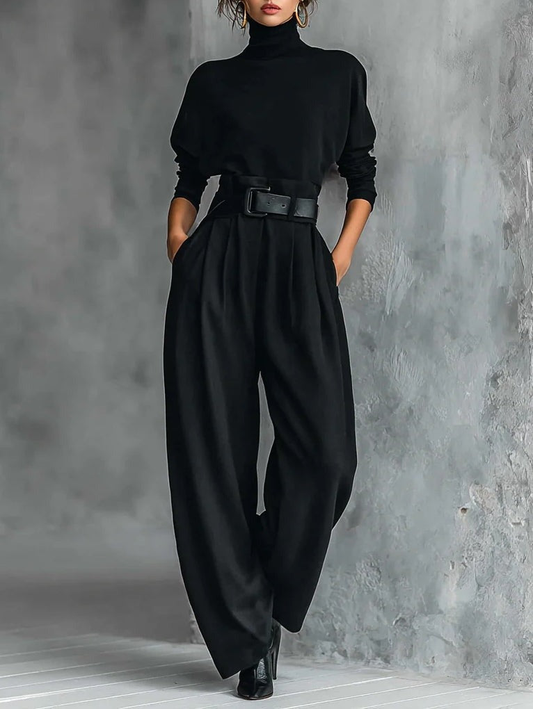 Julia | Conjunto de cuello alto y pantalón recto