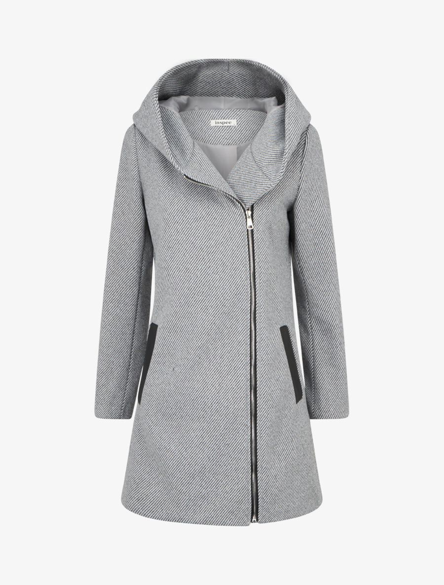 Abrigo Amélie Gris de mujer - AURA MILANO