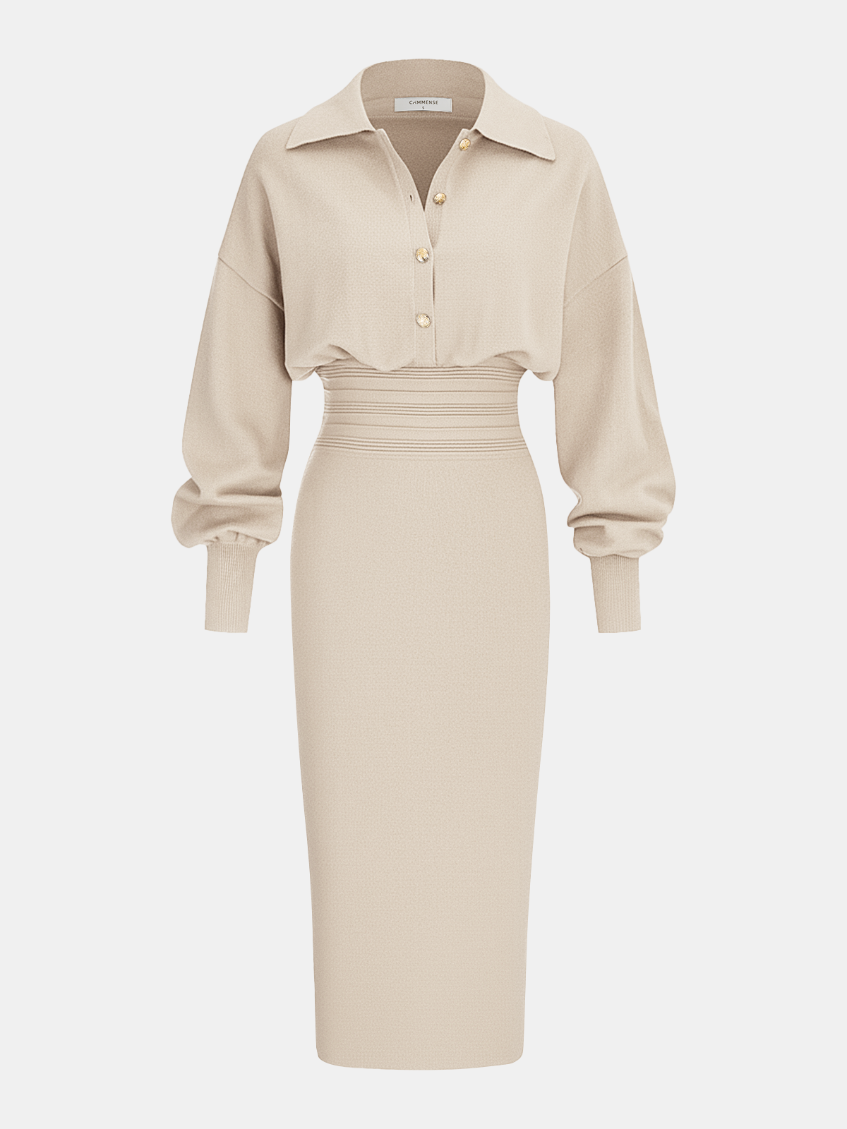Milano Chocolate — beige claro: vista del vestido.