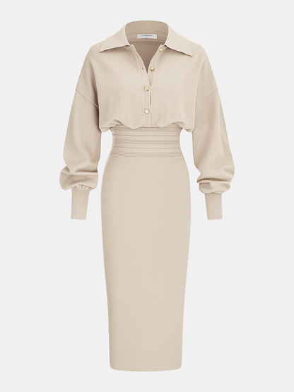 Milano Chocolate — beige claro: vista del vestido.