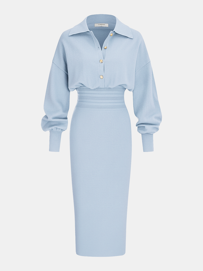 Milano Chocolate — azul claro: vista del vestido.