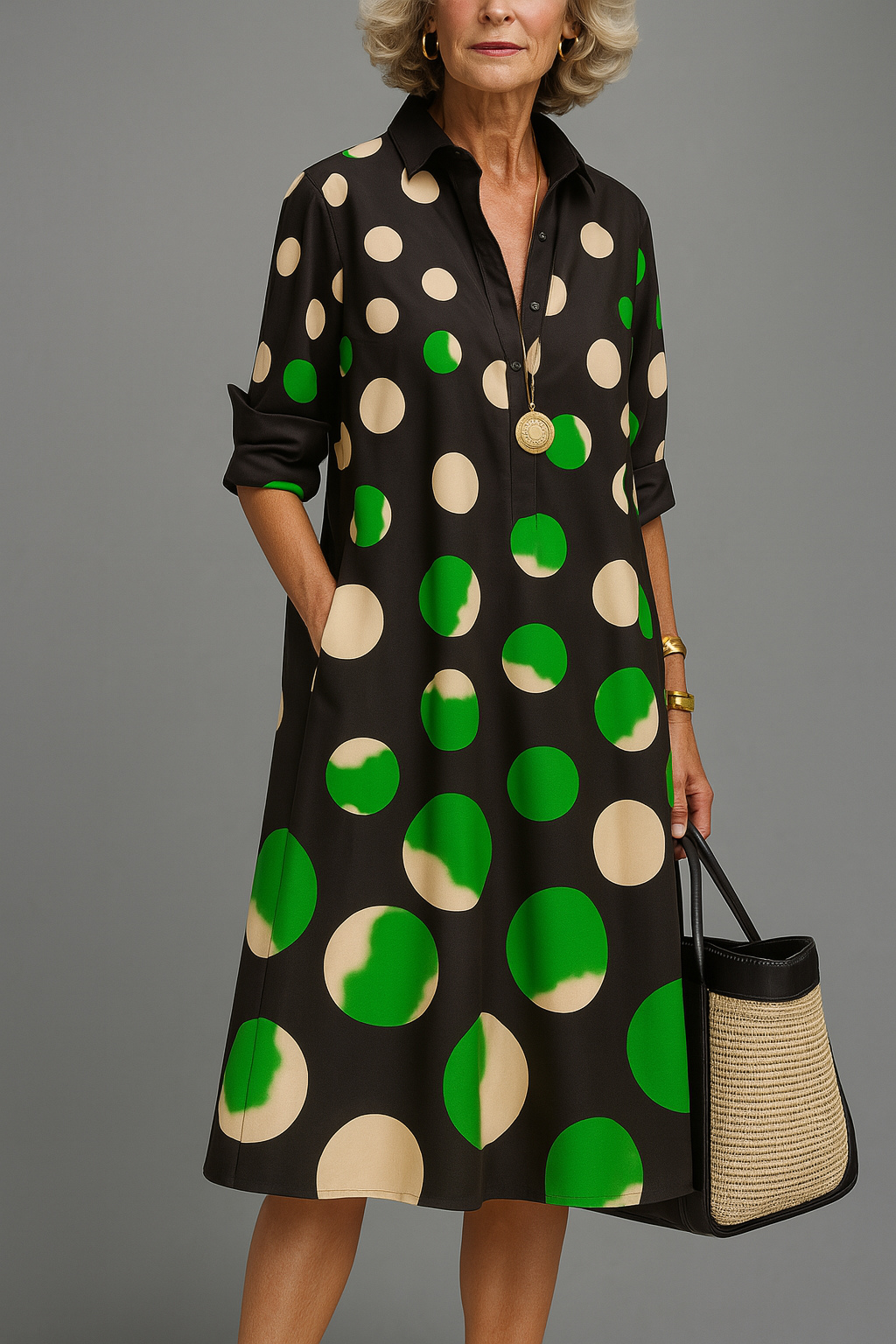 Lyssara - Vestido midi elegante y sofisticado