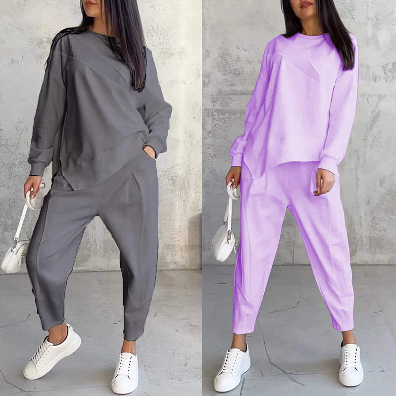 Conjunto sudadera + pantalón bajo irregular