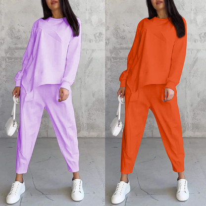 Conjunto sudadera + pantalón bajo irregular