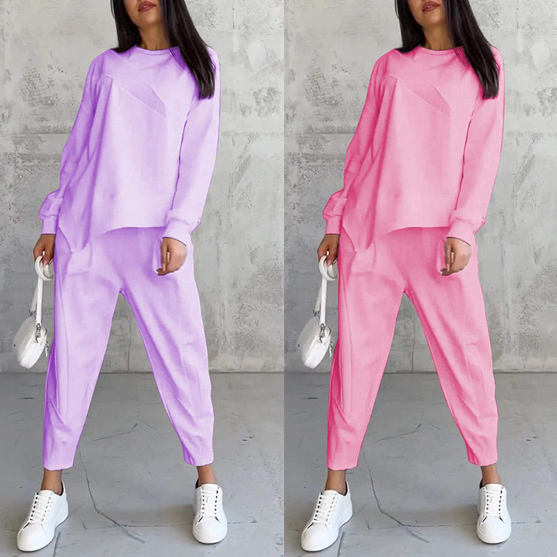 Conjunto sudadera + pantalón bajo irregular
