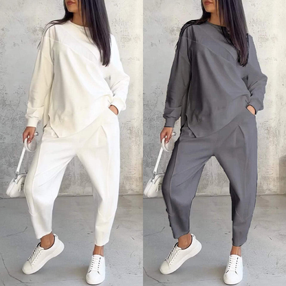 Conjunto sudadera + pantalón bajo irregular