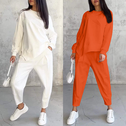 Conjunto sudadera + pantalón bajo irregular