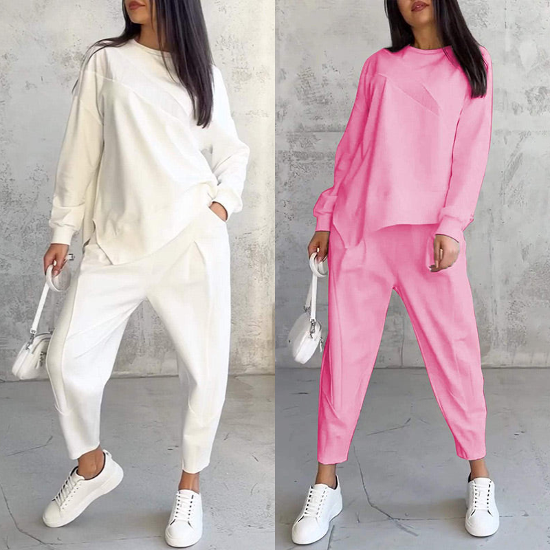 Conjunto sudadera + pantalón bajo irregular
