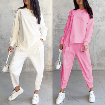 Conjunto sudadera + pantalón bajo irregular