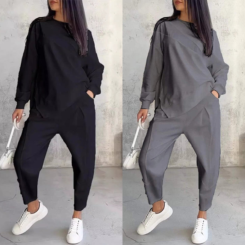 Conjunto sudadera + pantalón bajo irregular