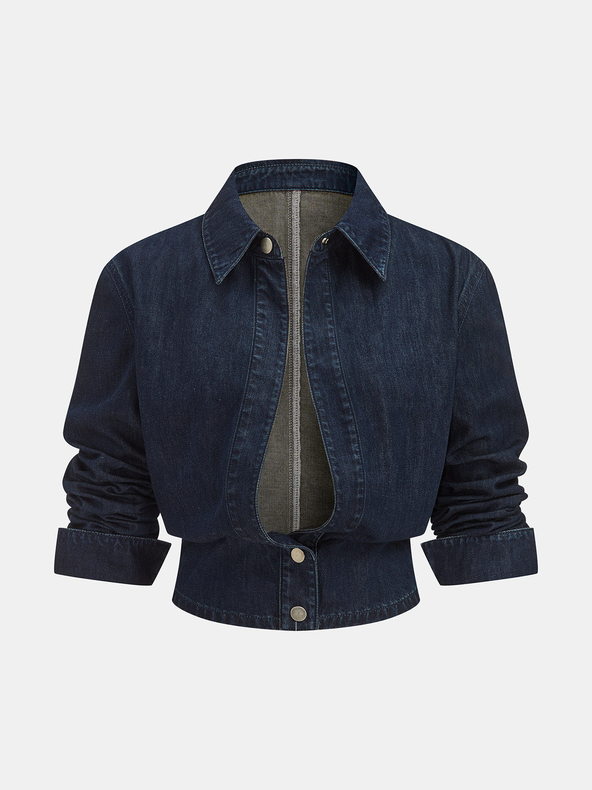 Denim Milano — azul marino: camisa de frente.