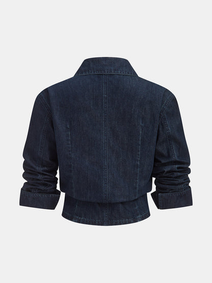 Denim Milano — azul marino: camisa por detrás.