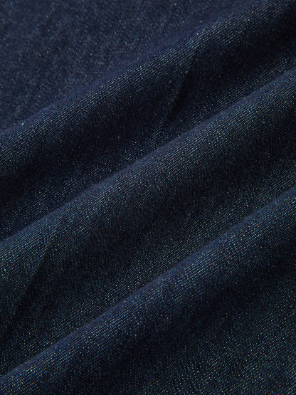 Denim Milano — azul marino: detalle del denim.