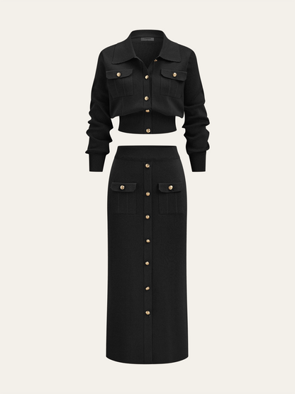 Élégance Milano — negro: conjunto de frente.