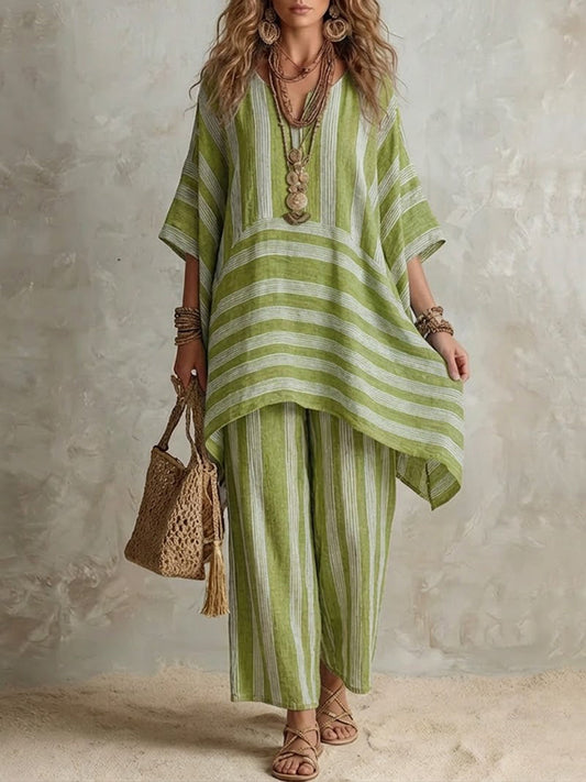 Zahara - Conjunto Bohemio de Túnica y Pantalón Palazzo