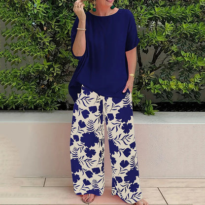Maelira - Conjunto floral de dos piezas para verano