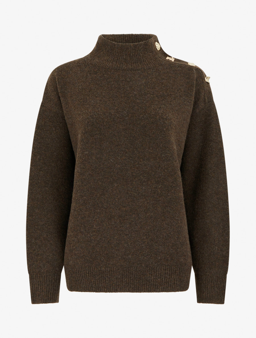 Jersey Adamina Mocha marrón de mujer - AURA MILANO