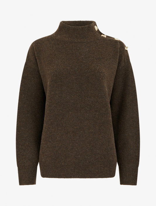 Jersey Adamina Mocha marrón de mujer - AURA MILANO