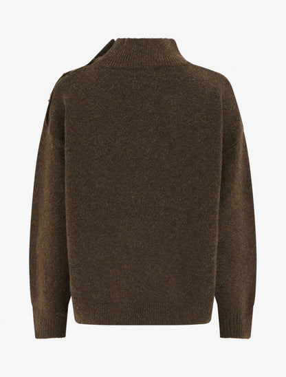 Jersey Adamina Mocha detalle lateral - AURA MILANO