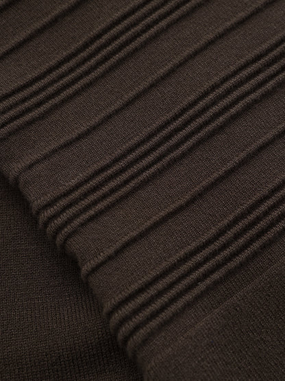 Milano Chocolate — marrón: detalle de la cintura acanalada.