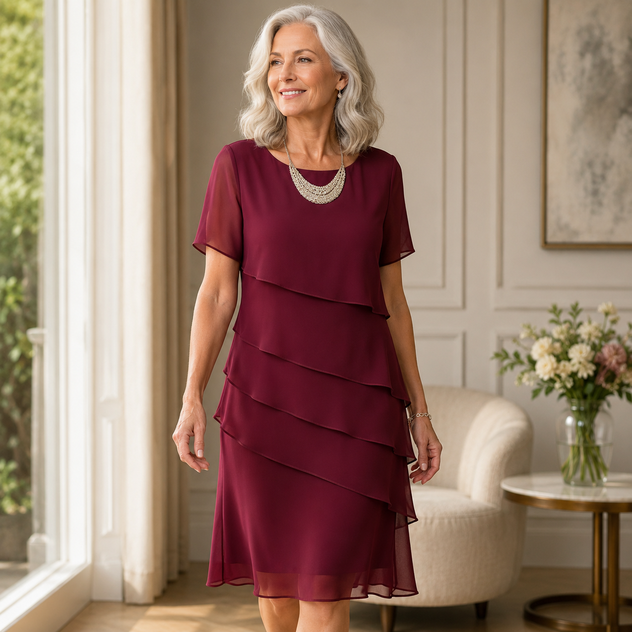 Hélène | Vestido elegante con volantes