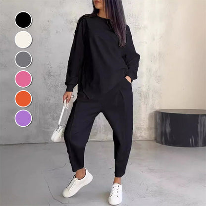 Conjunto sudadera + pantalón bajo irregular