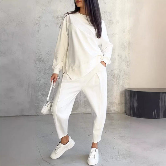 Conjunto sudadera + pantalón bajo irregular
