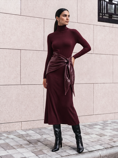 Siena Noir — burdeos: vestido puesto de frente.