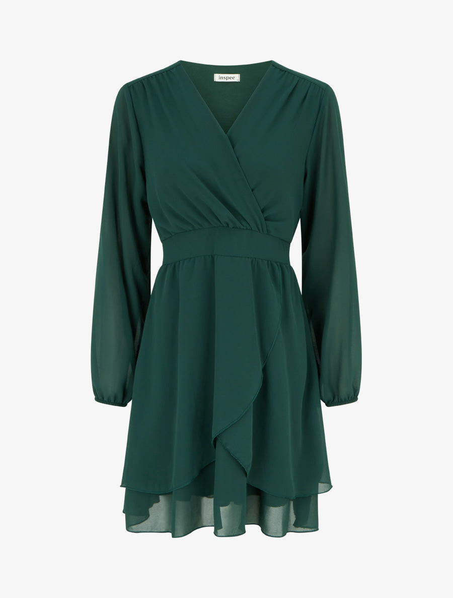 Vestido Yadra Verde Oscuro de mujer - AURA MILANO