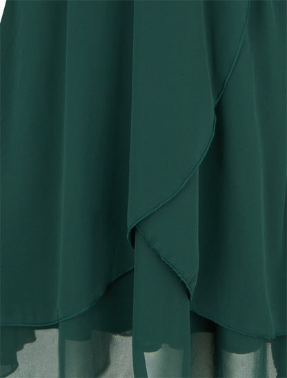 Detalle del Vestido Yadra Verde Oscuro - AURA MILANO